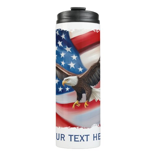 Bouteilles Isothermes Bald Eagle & US Drapeau 4 juillet (Devant)