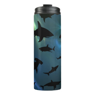 Bouteilles Isothermes Baleines à mâchoires de requin modernes sous la ga