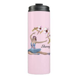 Bouteilles Isothermes Ballerine en Bleu Rose Personnel