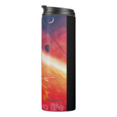 Bouteilles Isothermes Ballon à air chaud extrême sur paysage volcanique (Tourné sur la droite)