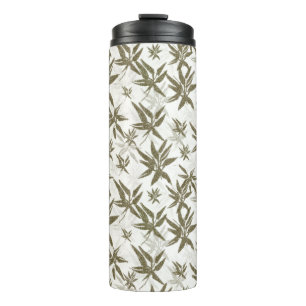 Bouteilles Isothermes Bamboo on White Sheers - Seamless surface