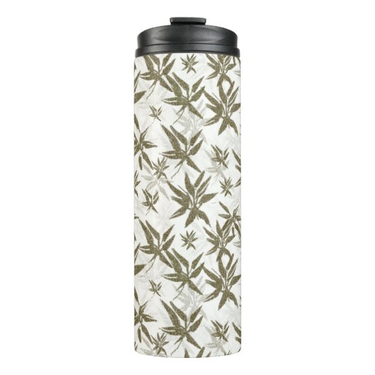 Bouteilles Isothermes Bamboo on White Sheers - Seamless surface (Devant)