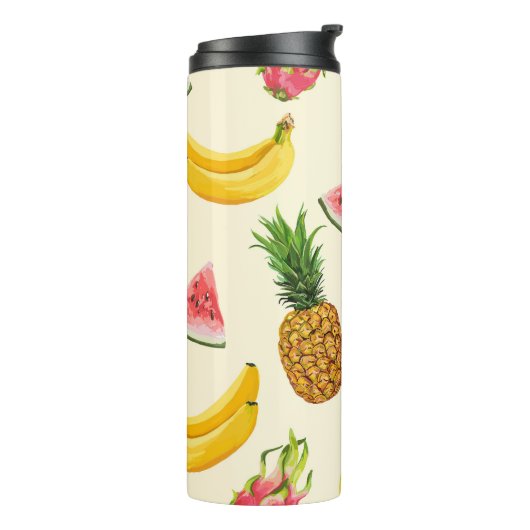 Bouteilles Isothermes Bananes dessinées à la main, pastèques : motif d'é (Tourné sur la gauche)