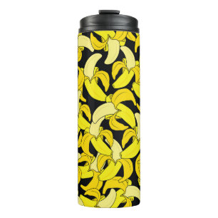 Bouteilles Isothermes Bananes jaunes vintages : Arrière - plan noir