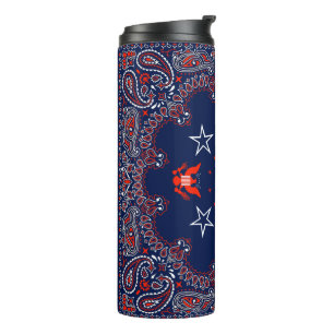Bouteilles Isothermes Bandana Bleu Tumbler thermique