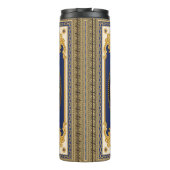 Bouteilles Isothermes Bandana imprimé sur arrière - plan noir et bleu, O (Dos)