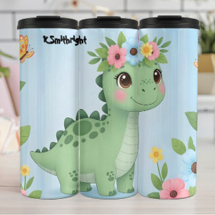 Bouteilles Isothermes Bandeau Fleur de Dinosaure Bébé Félicité