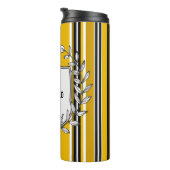 Bouteilles Isothermes Bandes blanches blanches personnalisées (Tourné sur la droite)