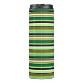 Bouteilles Isothermes Bandes blanches vert mignonne (Dos)