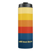 Bouteilles Isothermes Bandes de coucher de soleil rétroactives avec nom  (Devant)