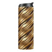 Bouteilles Isothermes Bandes Empreintes de léopard Brown d'or (Tourné sur la gauche)