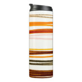Bouteilles Isothermes Bandes géométriques, aquarelle orange (Tourné sur la droite)