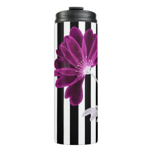 Bouteilles Isothermes Bandes noires et blanches Aquarelle à fleurs Xray