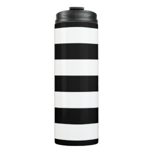 Bouteilles Isothermes Bandes noires et blanches, Motif rayé, Lignes