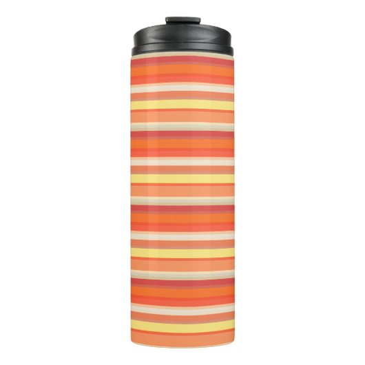 Bouteilles Isothermes Bandes rouges mignonnes orange (Devant)