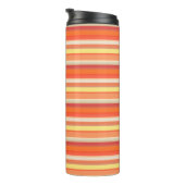 Bouteilles Isothermes Bandes rouges mignonnes orange (Tourné sur la droite)