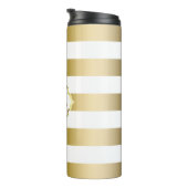 Bouteilles Isothermes Bandes simples d'or et de blanc (Tourné sur la droite)