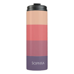 Bouteilles Isothermes Bandes-tiges de couleur automne dans le style cet 