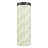 Bouteilles Isothermes Bandes vertes et beiges motif (Dos)