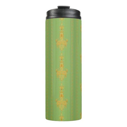 Bouteilles Isothermes Baroque motif floral avec bordure (Devant)