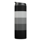 Bouteilles Isothermes Barres Gris Noir Minimal Monogramme Paruline Therm (Tourné sur la droite)