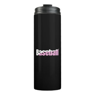 Bouteilles Isothermes Baseball Abstrait Swish - Girly Word Art