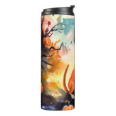 Bouteilles Isothermes Basenji D'Halloween Avec Peur Citrouille (Tourné sur la gauche)