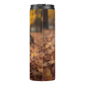 Bouteilles Isothermes Basenji en automne Feuilles automne Inspiration (Dos)