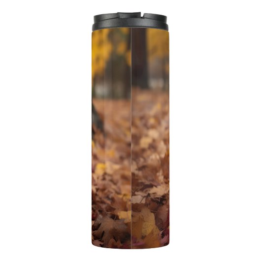 Bouteilles Isothermes Basenji en automne Feuilles automne Inspiration (Dos)