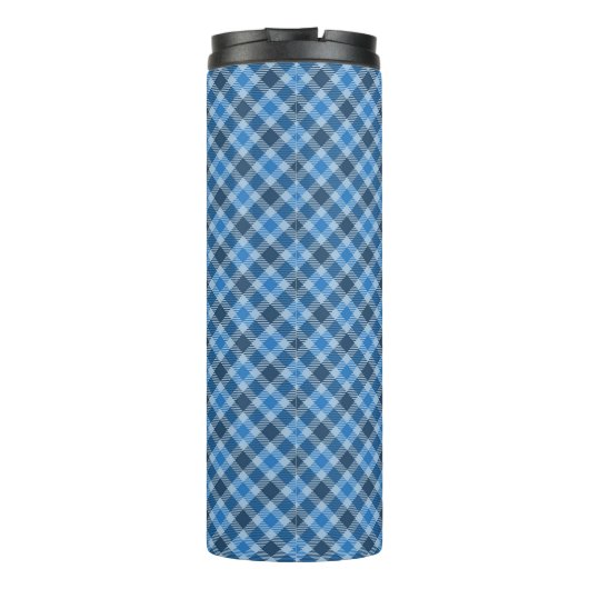 Bouteilles Isothermes Basic Blue/Baby Blue Gingham Diagonal Plaid (Dos)