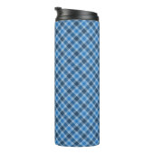 Bouteilles Isothermes Basic Blue/Baby Blue Gingham Diagonal Plaid (Tourné sur la droite)