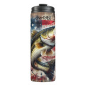 Bouteilles Isothermes Basse Pêche : Patriotique, drapeau américain (Devant)