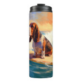 Bouteilles Isothermes Basset Hound Beach Surf Peinture (Devant)