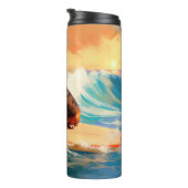 Bouteilles Isothermes Basset Hound Beach Surf Peinture (Tourné sur la droite)