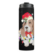 Bouteilles Isothermes Basset Hound Chien Noël Lumière Noël Maman Papa Ca (Devant)