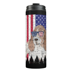 Bouteilles Isothermes Basset Hound Chien patriotique USA Pride Drapeau a