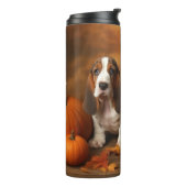 Bouteilles Isothermes Basset Hound Chiot Automne Citrouille de plaisir (Tourné sur la gauche)