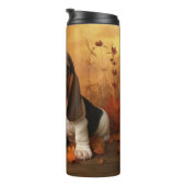 Bouteilles Isothermes Basset Hound Chiot Automne Citrouille de plaisir (Tourné sur la droite)
