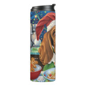 Bouteilles Isothermes Basset Hound Gîtes : Noël festif (Tourné sur la gauche)