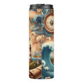 Bouteilles Isothermes Bateau pirate avec boussole et vagues (Dos)