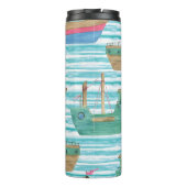 Bouteilles Isothermes Bateaux : Motif de peinture aquarelle. (Dos)