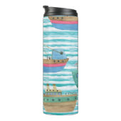 Bouteilles Isothermes Bateaux : Motif de peinture aquarelle. (Tourné sur la droite)