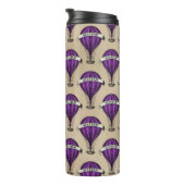 Bouteilles Isothermes Bateaux violets sur Tan Steampunk Design (Tourné sur la droite)