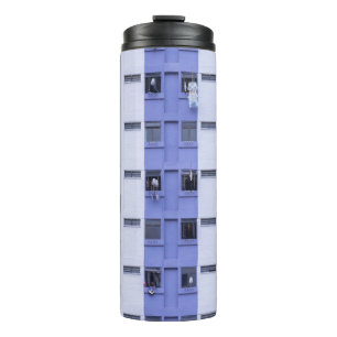 Bouteilles Isothermes Bâtiment haut bleu et blanc