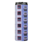 Bouteilles Isothermes Bâtiment haut bleu et blanc (Dos)