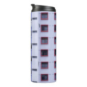 Bouteilles Isothermes Bâtiment haut bleu et blanc (Tourné sur la droite)