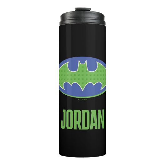Bouteilles Isothermes Batman | Symbole pourpre et vert (Devant)