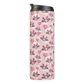 Bouteilles Isothermes Bats et coeurs roses mignons (Tourné sur la droite)