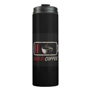 Bouteilles Isothermes Batterie faible, besoin de café –