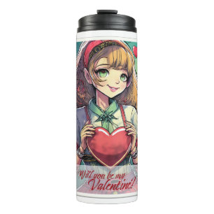 Bouteilles Isothermes Be My Valentine in Manga Style 33419